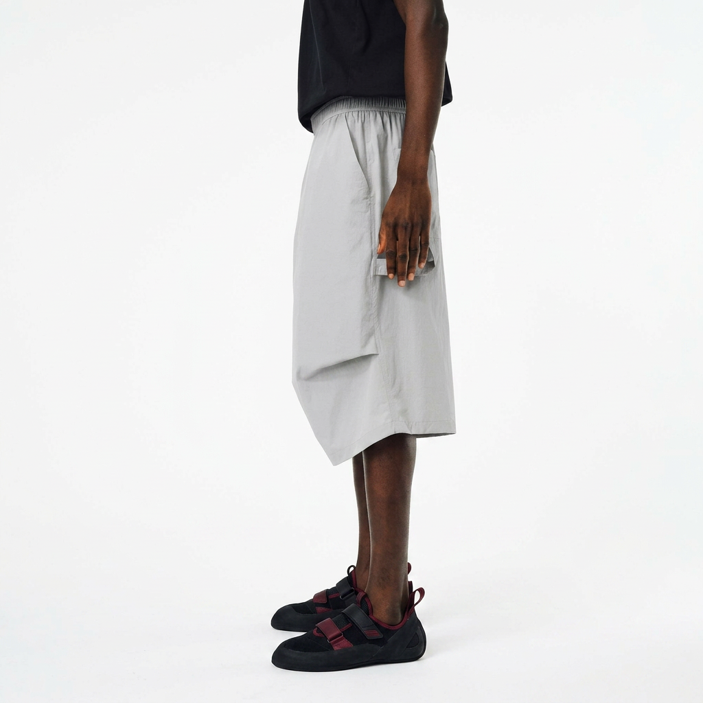 Drop Knee Shorts - Fog Grey