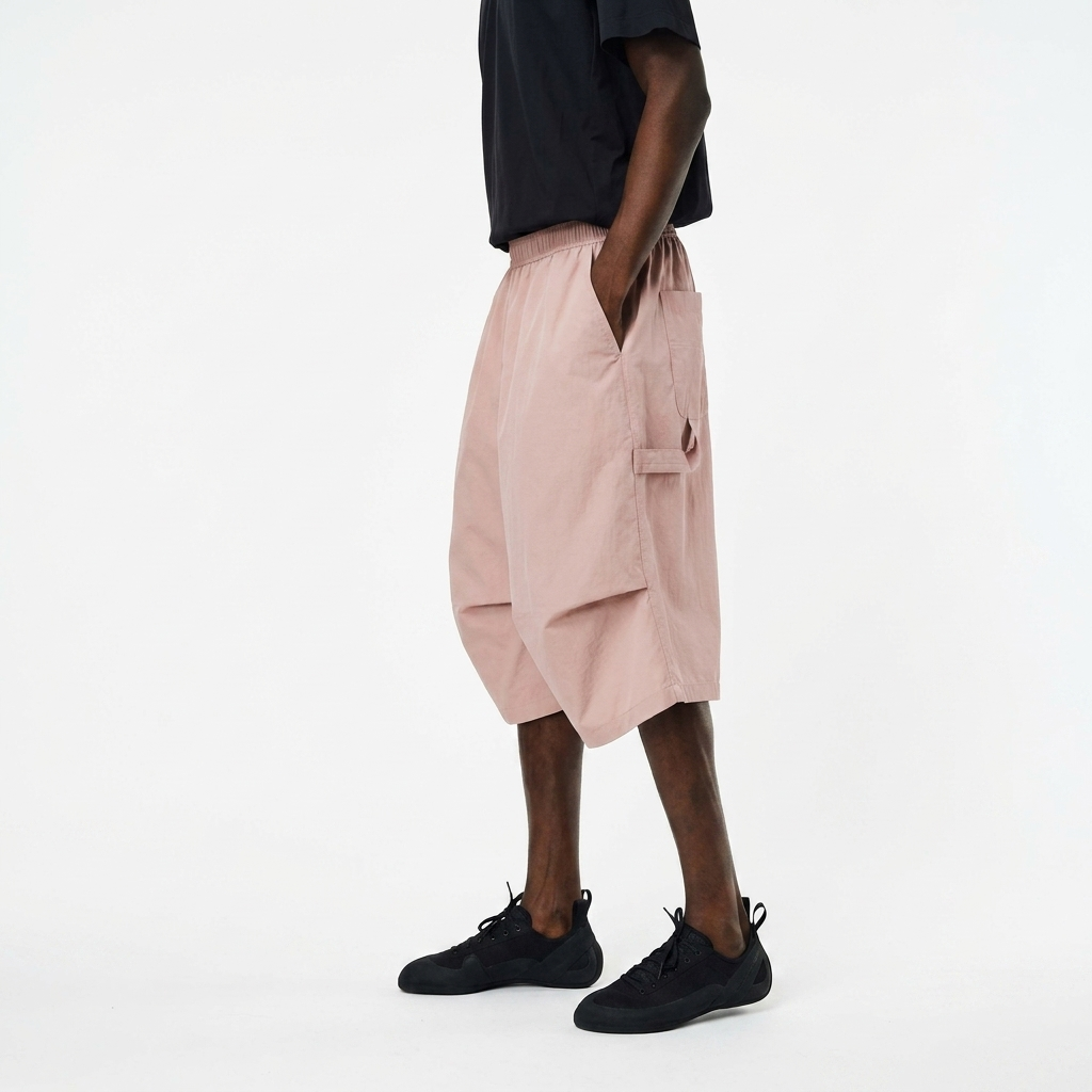 Drop Knee Shorts - Sandstone Pink