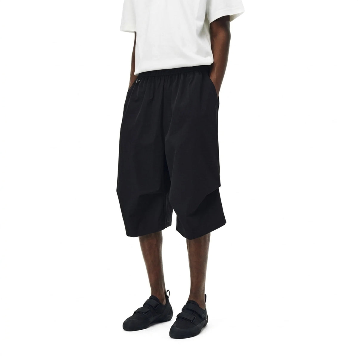 Drop Knee Shorts - Charcoal Black