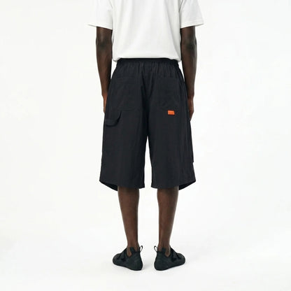 Drop Knee Shorts - Charcoal Black