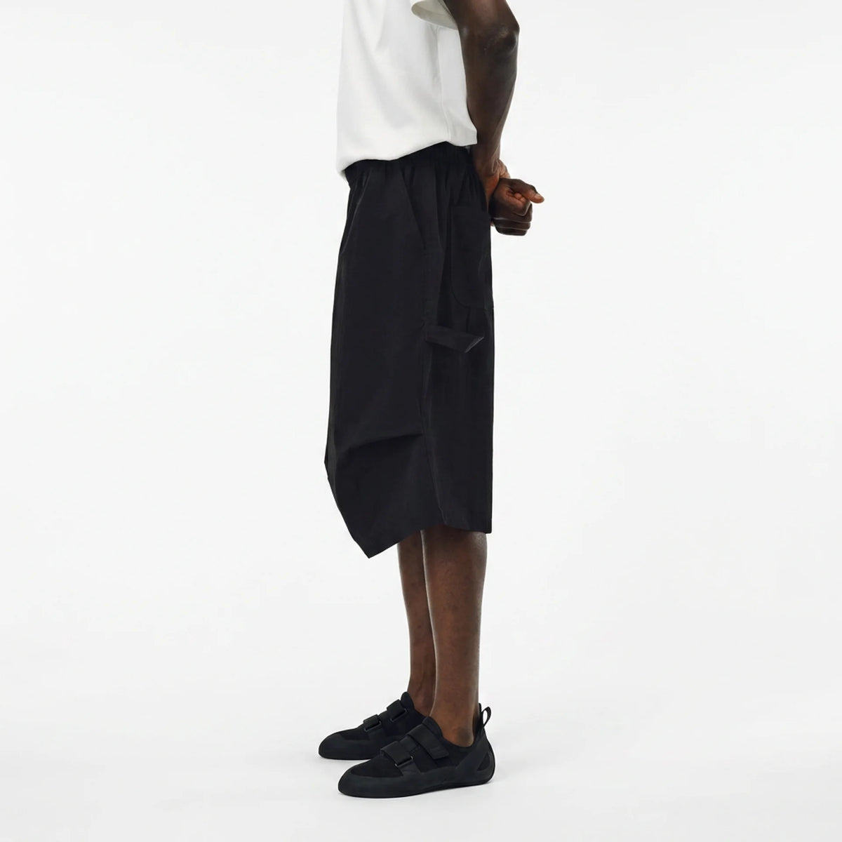 Drop Knee Shorts - Charcoal Black