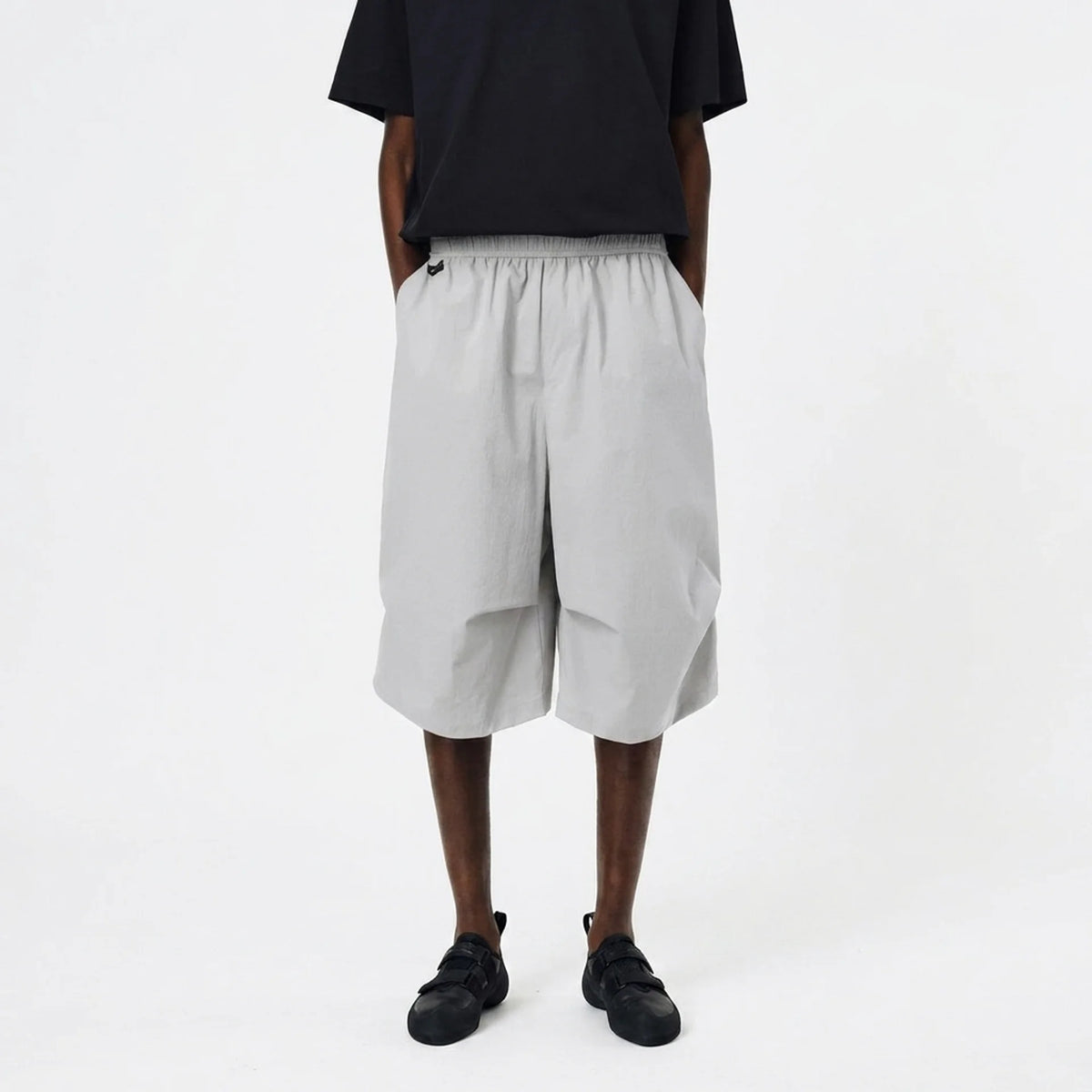 Drop Knee Shorts - Fog Grey