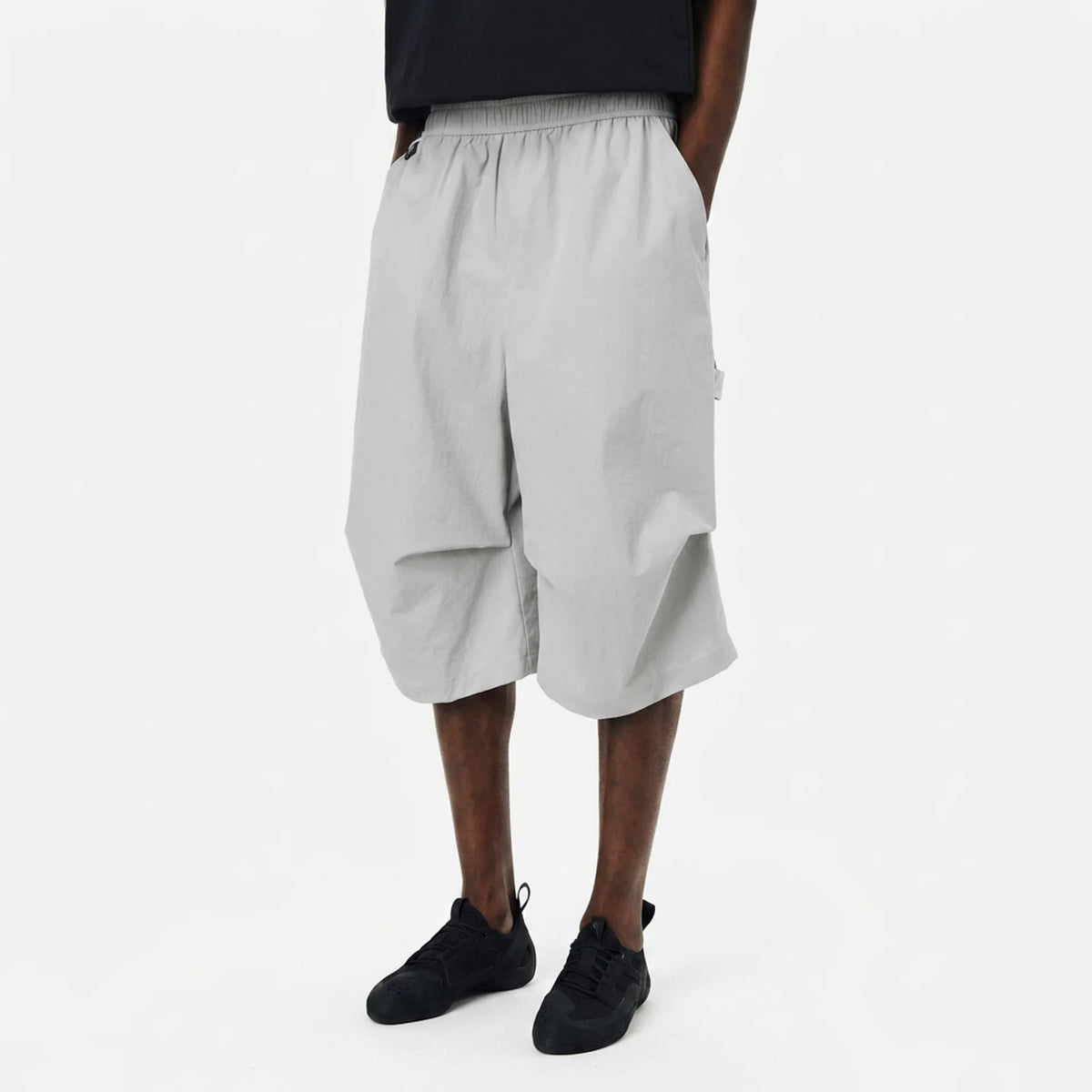 Drop Knee Shorts - Fog Grey
